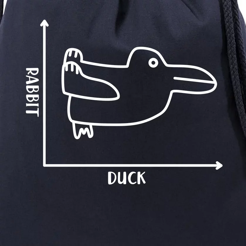 Rabbit Duck Diagram Chart Drawstring Bag