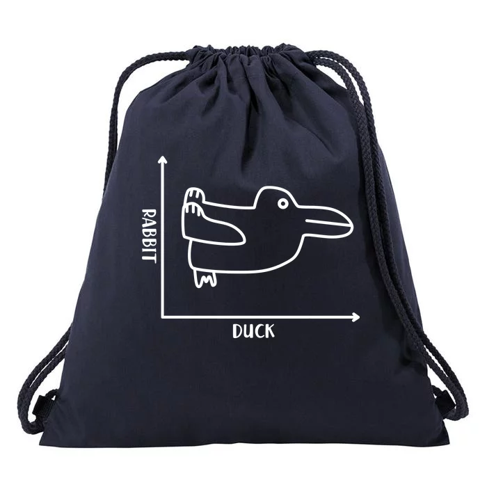 Rabbit Duck Diagram Chart Drawstring Bag