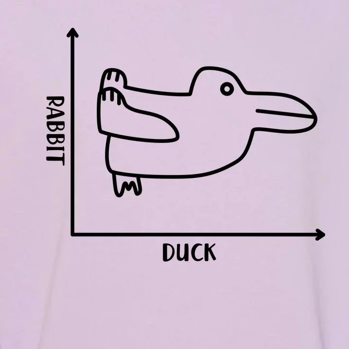 Rabbit Duck Diagram Chart Garment-Dyed Sweatshirt