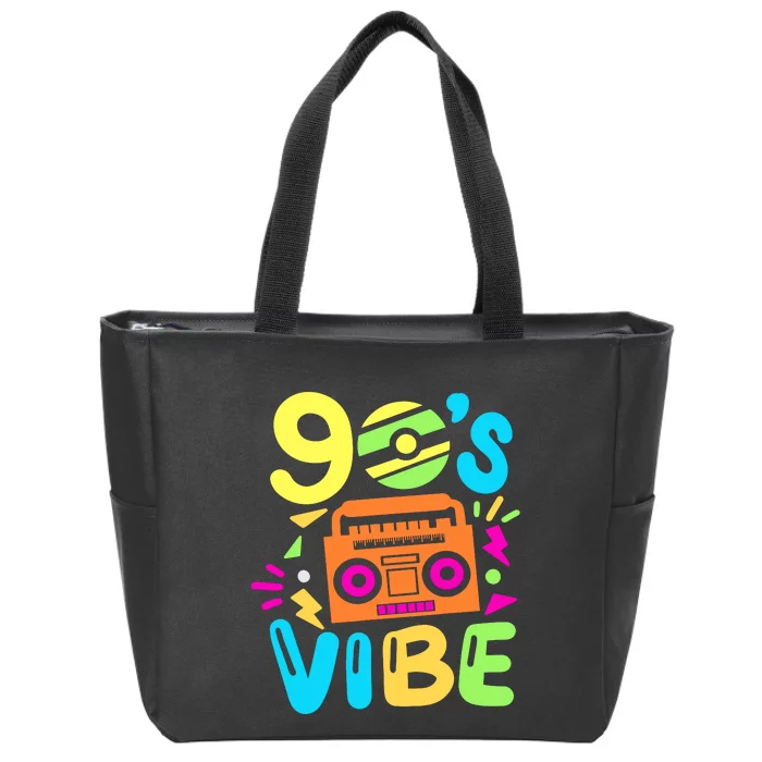 Retro Aesthetic Costume Party Outfit 90s Vibe Zip Tote Bag