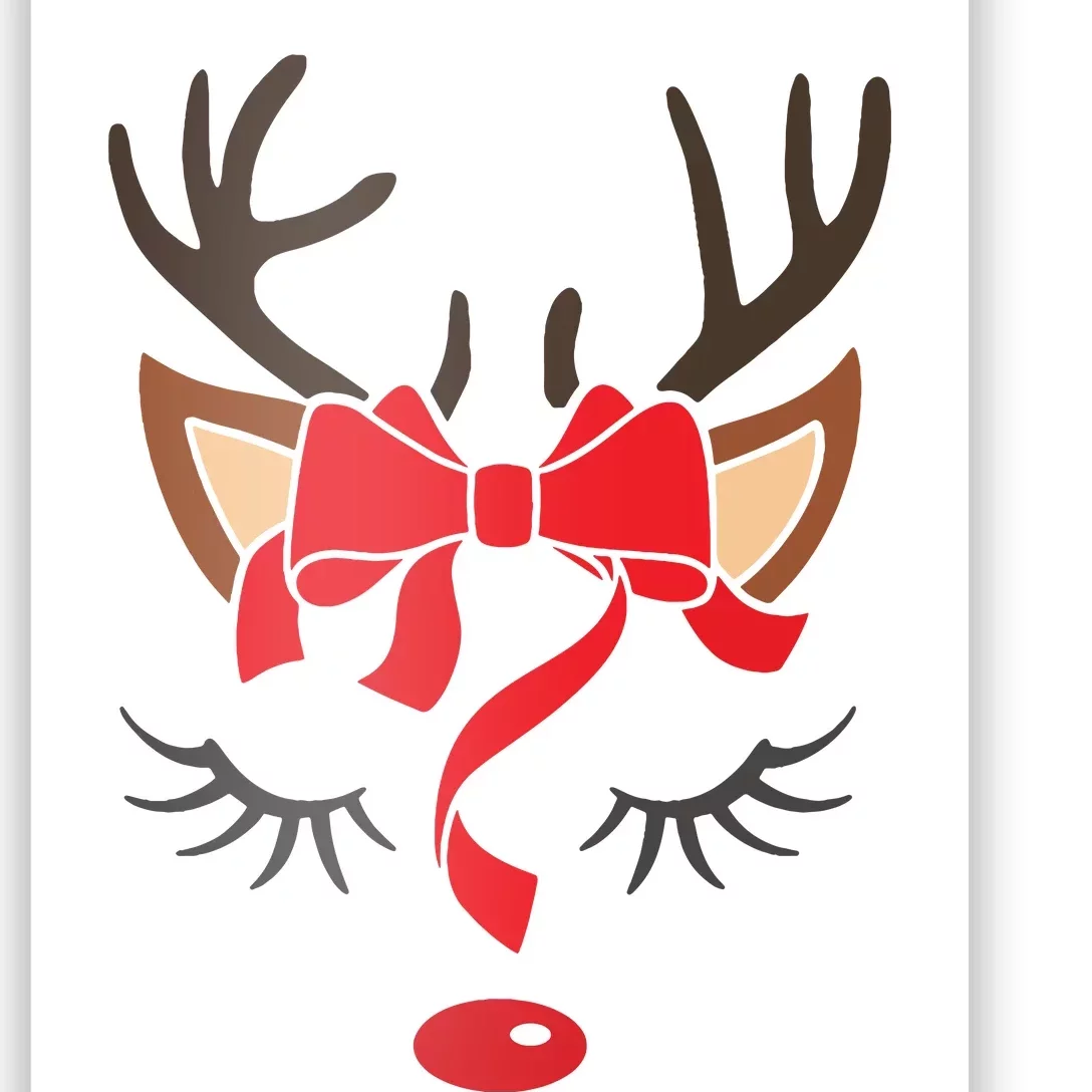 Reindeer Antlers Christmas Outfit Women Girls Xmas Poster