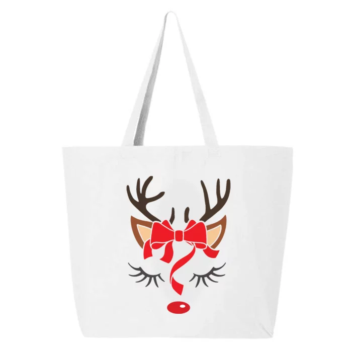 Reindeer Antlers Christmas Outfit Women Girls Xmas 25L Jumbo Tote