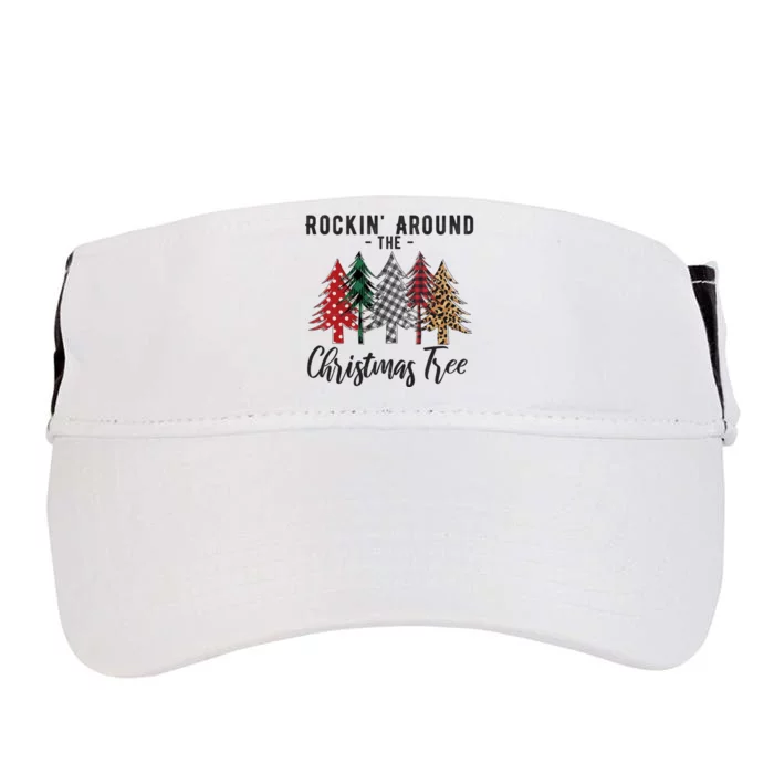 Rockin Around Christmas Tree Cowboy Xmas Design Adult Drive Performance Visor