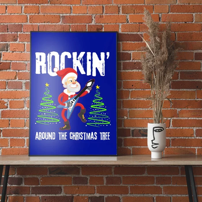 Rockin Around Christmas Tree Gift Funny Santa Rocker Cool Gift Poster