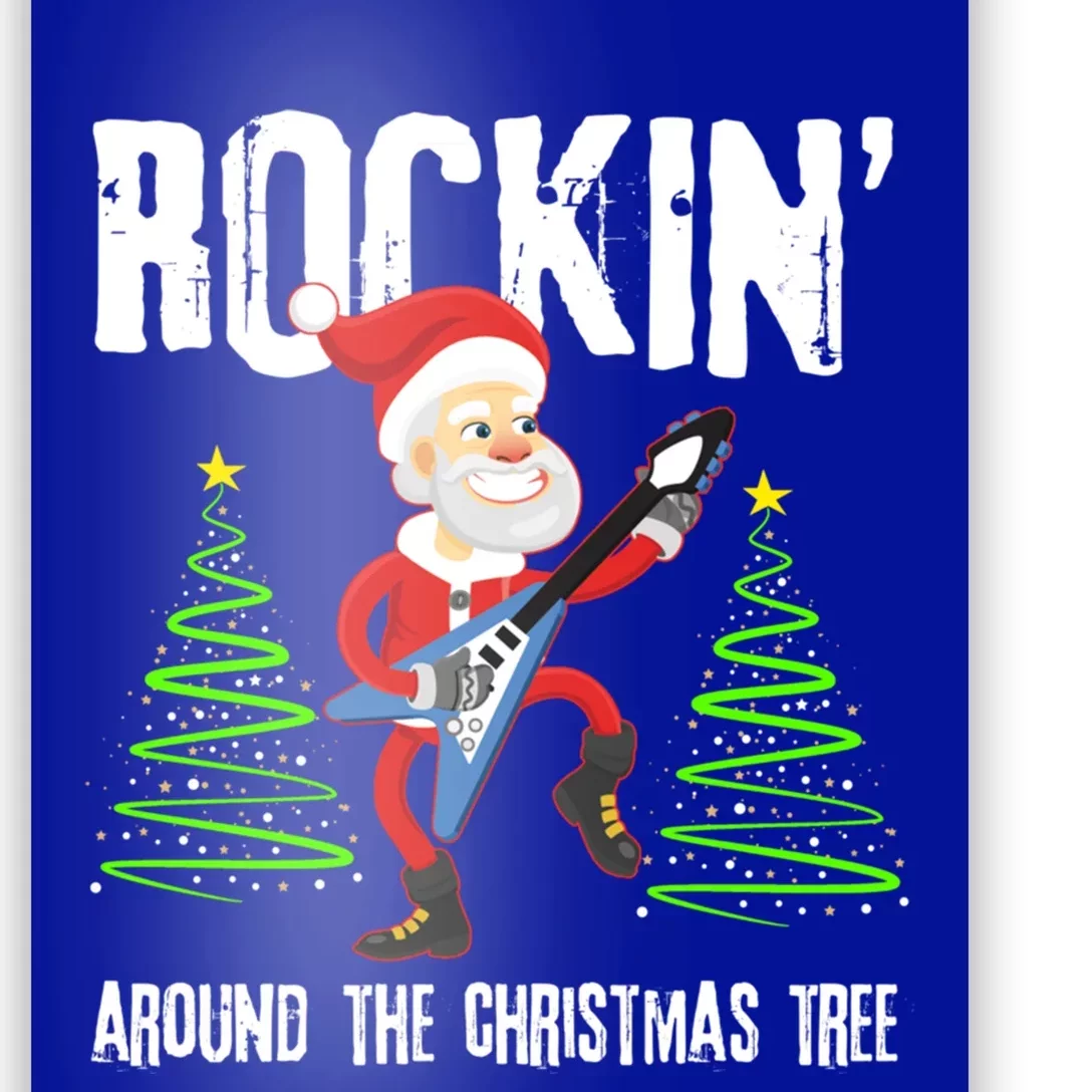 Rockin Around Christmas Tree Gift Funny Santa Rocker Cool Gift Poster