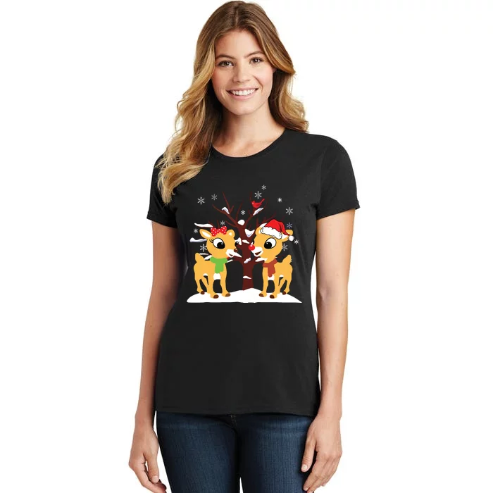 Rudolph And Clarice Shirts Christmas Girls Reindeer Women's T-Shirt