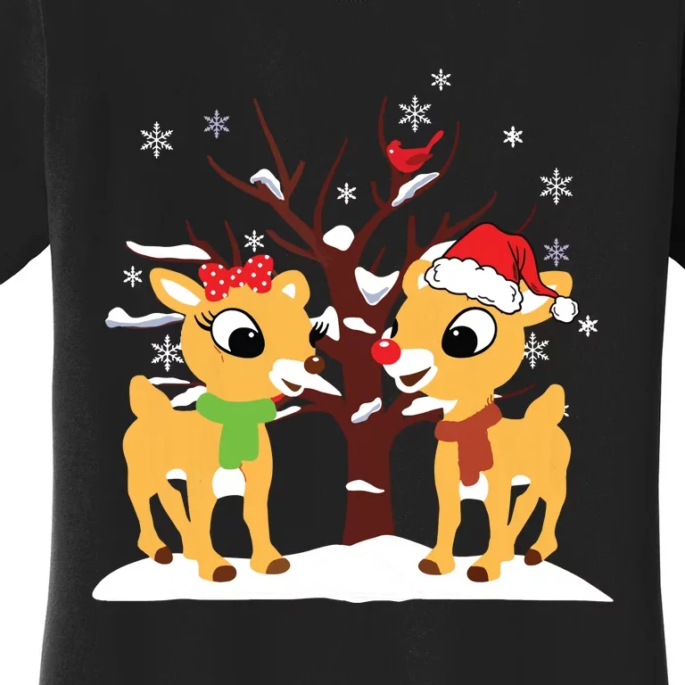 Rudolph And Clarice Shirts Christmas Girls Reindeer Women's T-Shirt