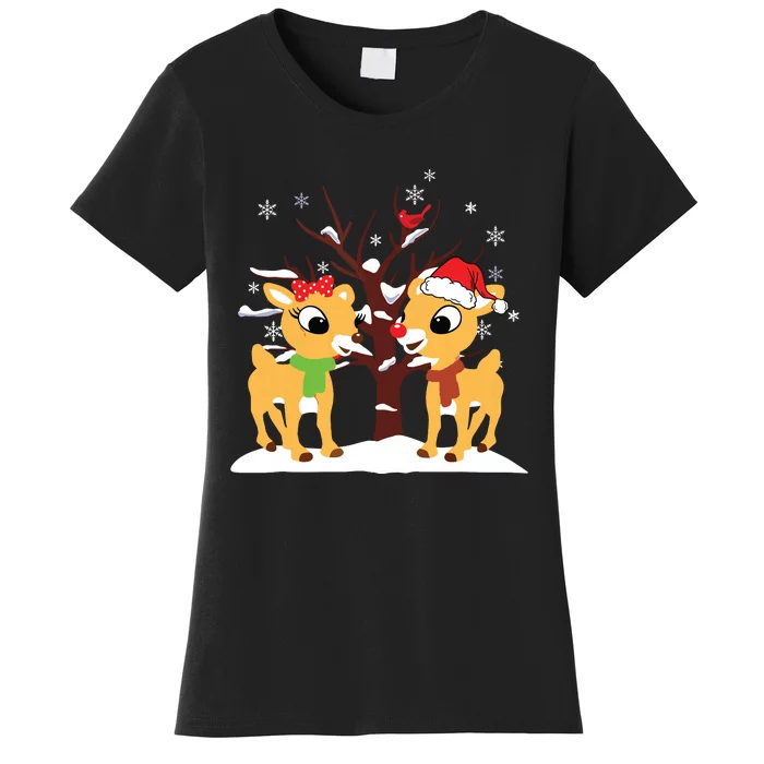 Rudolph And Clarice Shirts Christmas Girls Reindeer Women's T-Shirt