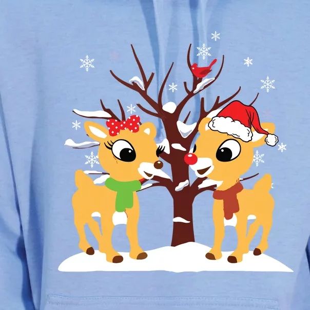 Rudolph And Clarice Shirts Christmas Girls Reindeer Unisex Surf Hoodie