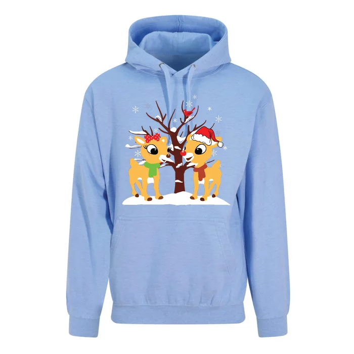 Rudolph And Clarice Shirts Christmas Girls Reindeer Unisex Surf Hoodie