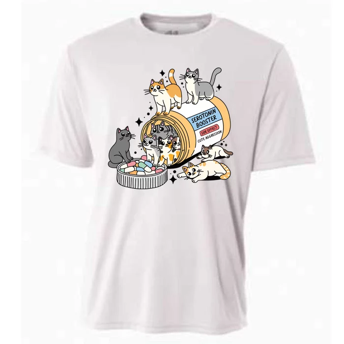 Retro Antidepressant Cat Mom Cooling Performance Crew T-Shirt