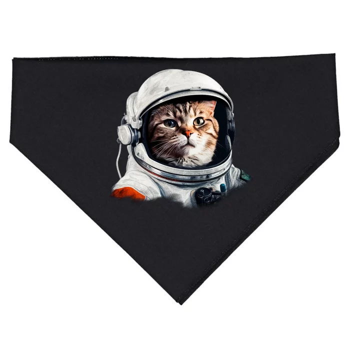 Realistic Astronaut Cat USA-Made Doggie Bandana