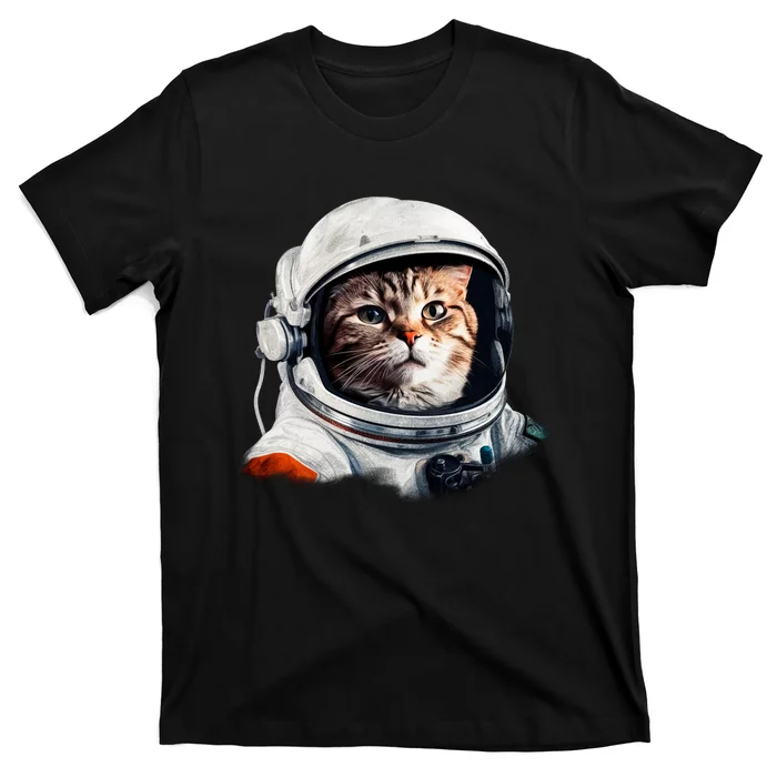 Realistic Astronaut Cat T-Shirt