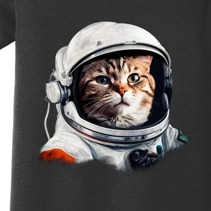 Realistic Astronaut Cat Baby Bodysuit