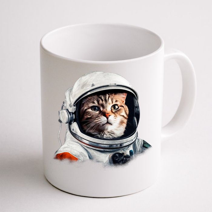 Realistic Astronaut Cat Front & Back Coffee Mug