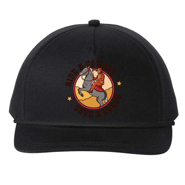 Ride A Cowboy Save A Horse Snapback Five-Panel Rope Hat