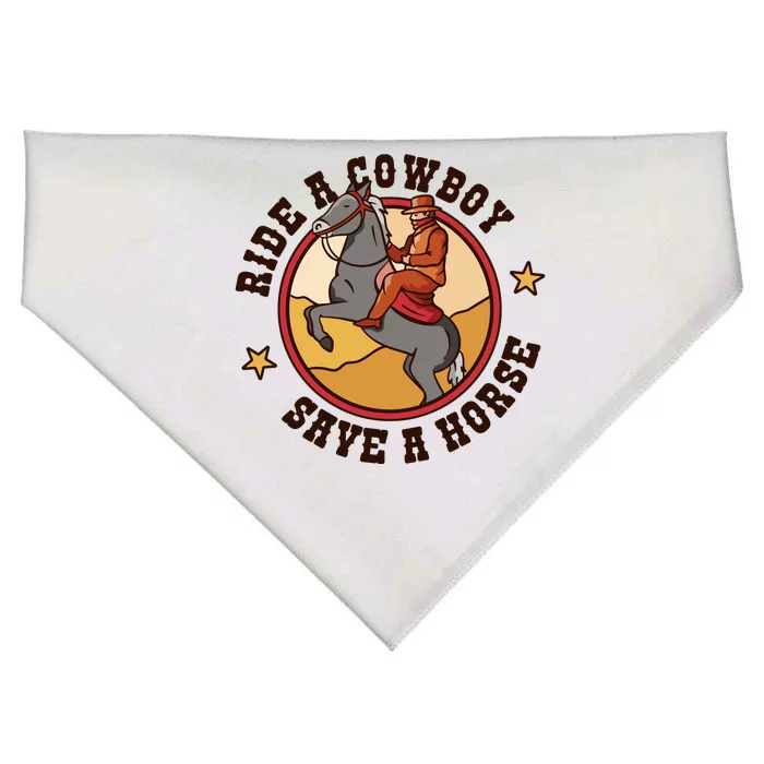 Ride A Cowboy Save A Horse USA-Made Doggie Bandana