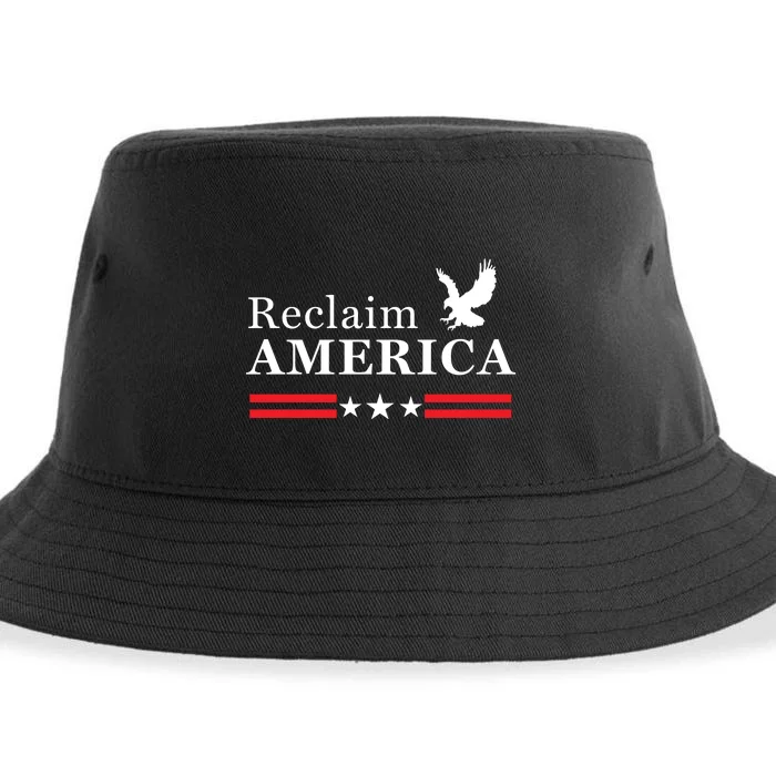 Reclaim America Conservative Anti Biden Ultra MAGA Fourth Of July Sustainable Bucket Hat