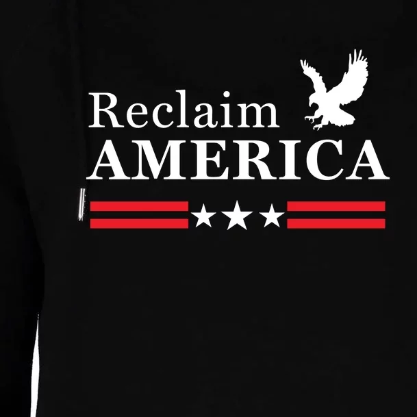 Reclaim America Conservative Anti Biden Ultra MAGA Fourth Of July Womens Funnel Neck Pullover Hood