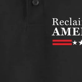 Reclaim America Conservative Anti Biden Ultra MAGA Fourth Of July Dry Zone Grid Performance Polo