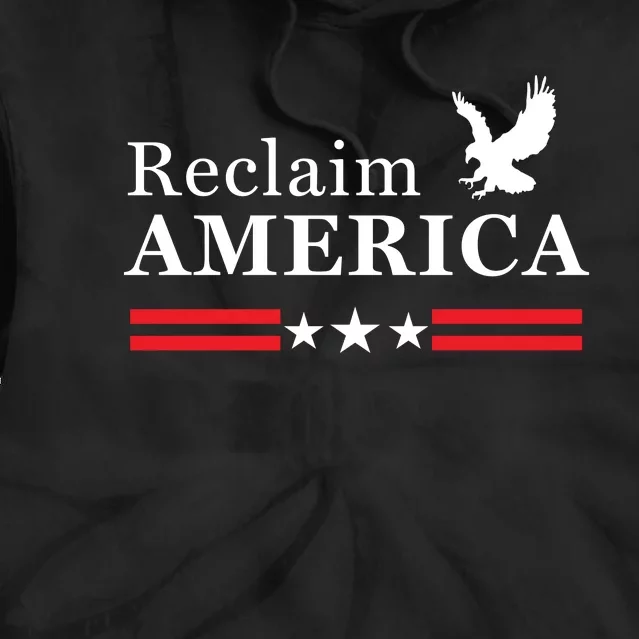 Reclaim America Conservative Anti Biden Ultra MAGA Fourth Of July Tie Dye Hoodie