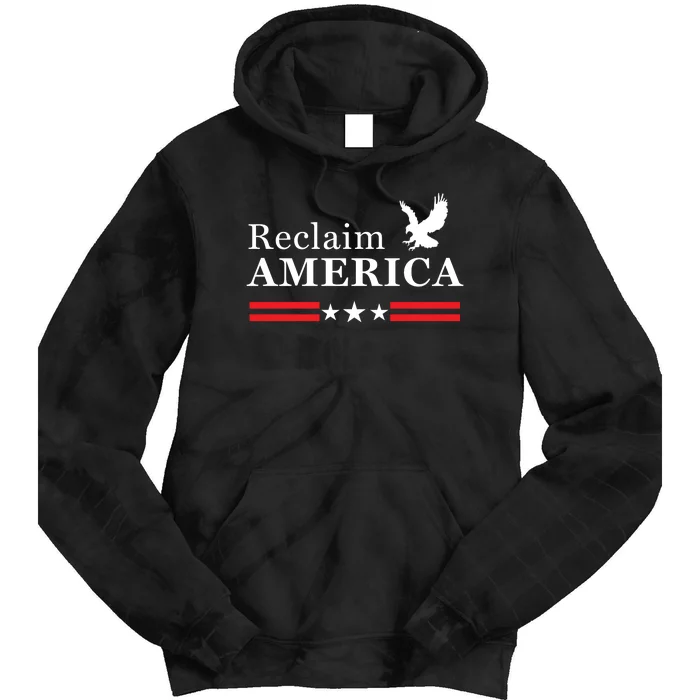 Reclaim America Conservative Anti Biden Ultra MAGA Fourth Of July Tie Dye Hoodie