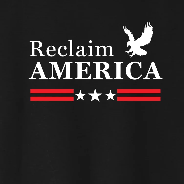 Reclaim America Conservative Anti Biden Ultra MAGA Fourth Of July Women's Crop Top Tee