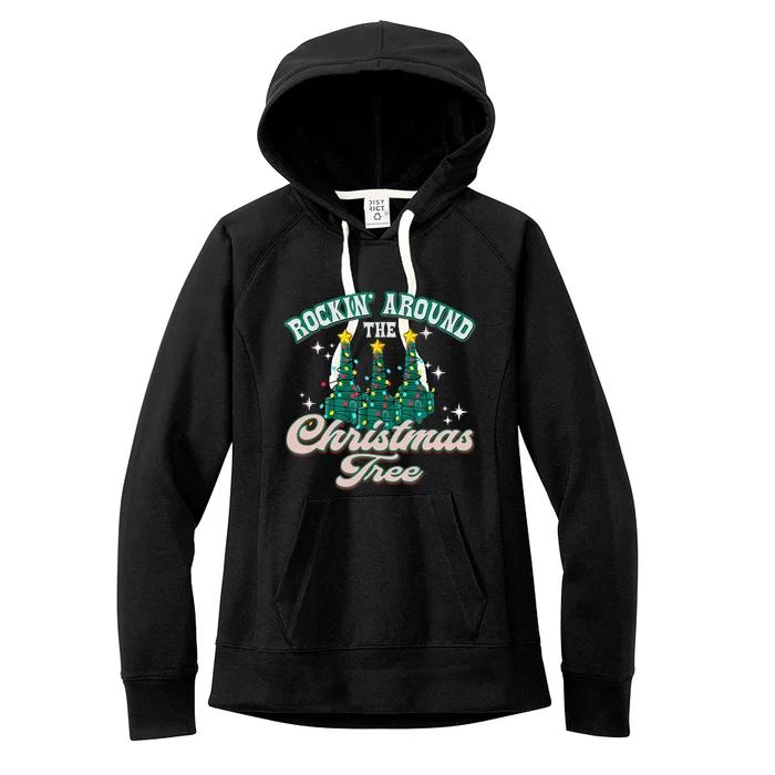 Rocking Around Christmas Tree Xmas Respiratory Therapist Women's Fleece Hoodie