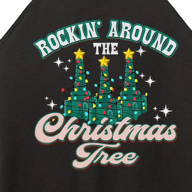 Rocking Around Christmas Tree Xmas Respiratory Therapist Women’s Perfect Tri Rocker Tank