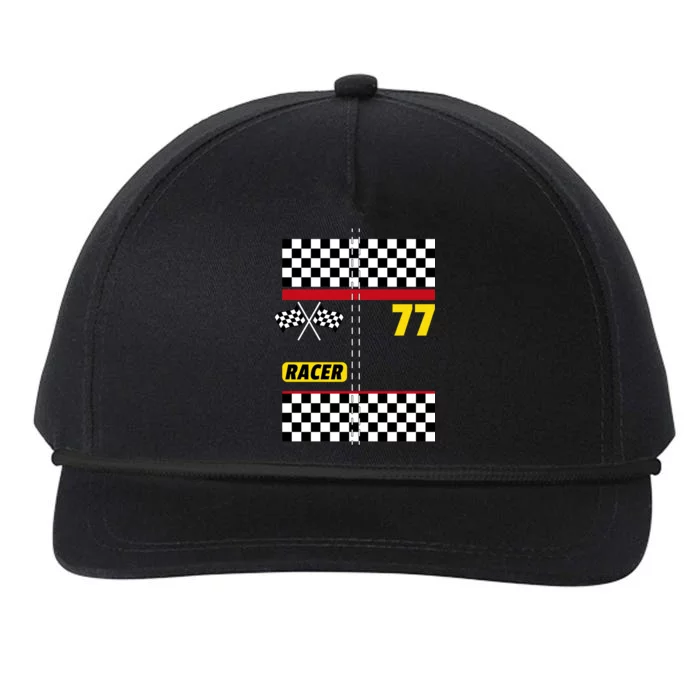 Race Car Driver Costume For Halloween Snapback Five-Panel Rope Hat