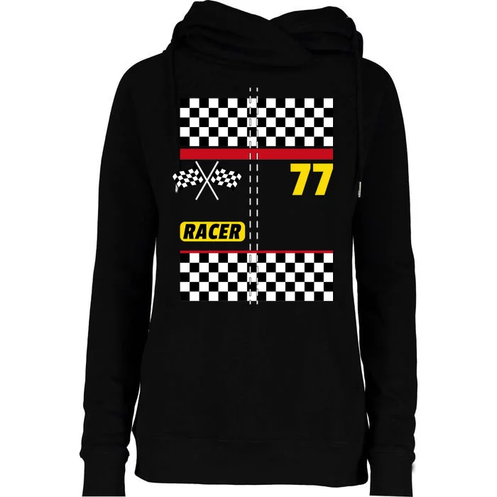 Race Car Driver Costume For Halloween Womens Funnel Neck Pullover Hood