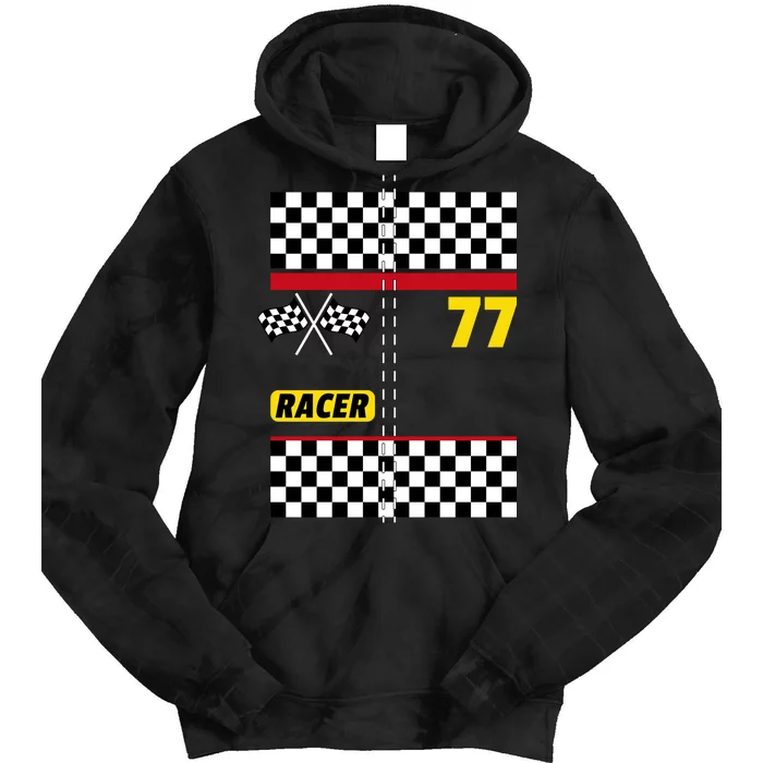 Race Car Driver Costume For Halloween Tie Dye Hoodie