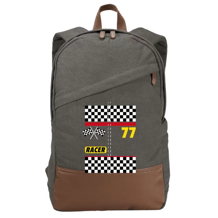 Race Car Driver Costume For Halloween Cotton Canvas Backpack