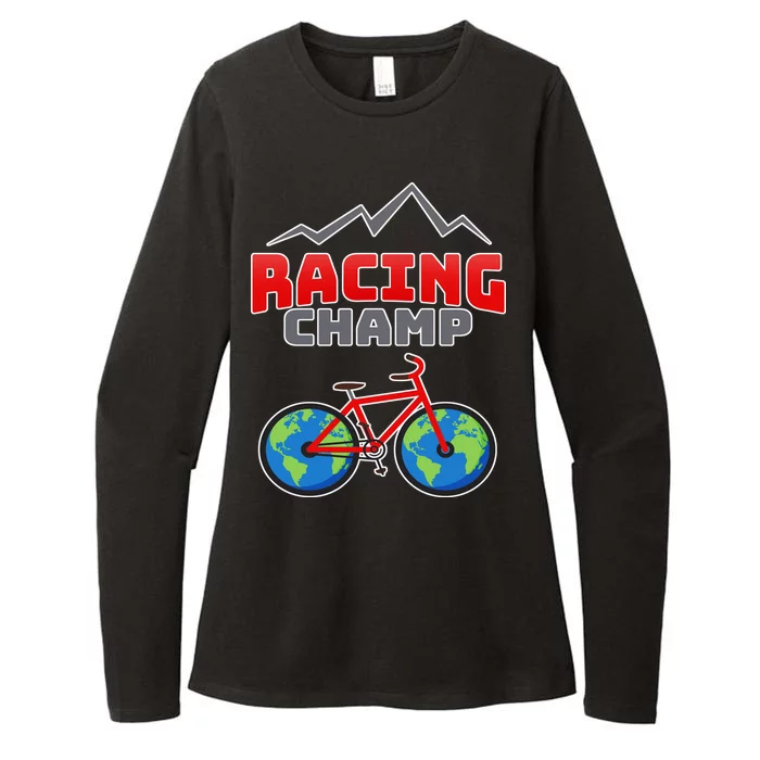 Racing Champ Bicycle Bikers Womens CVC Long Sleeve Shirt