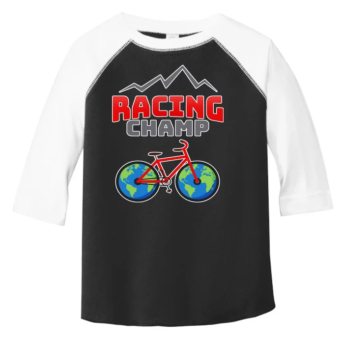 Racing Champ Bicycle Bikers Toddler Fine Jersey T-Shirt