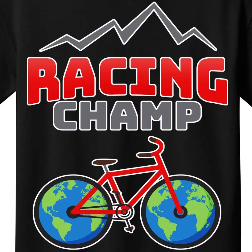 Racing Champ Bicycle Bikers Kids T-Shirt