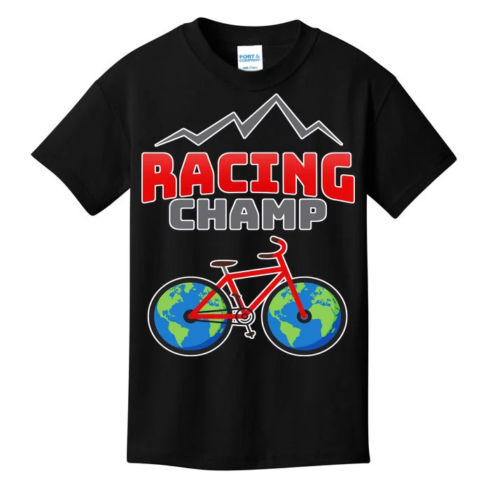 Racing Champ Bicycle Bikers Kids T-Shirt