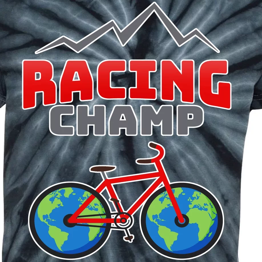 Racing Champ Bicycle Bikers Kids Tie-Dye T-Shirt