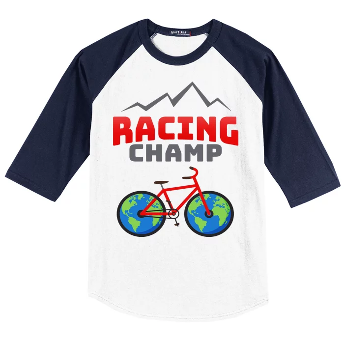 Racing Champ Bicycle Bikers Baseball Sleeve Shirt