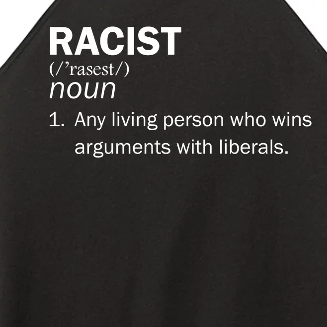 Racist Liberals Definition Women’s Perfect Tri Rocker Tank