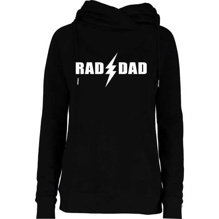 Rad Dad Lightning Logo Womens Funnel Neck Pullover Hood