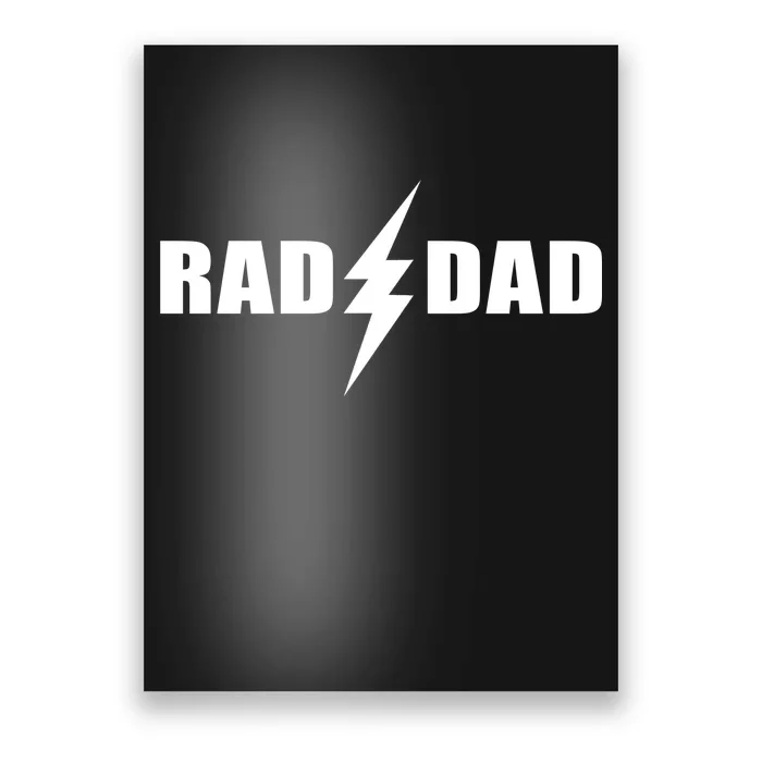 Rad Dad Lightning Logo Poster