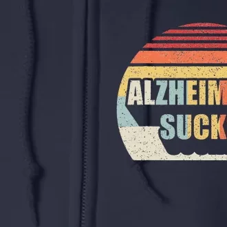 Retro Alzheimers Dementia Alzheimer Disease Awareness Full Zip Hoodie