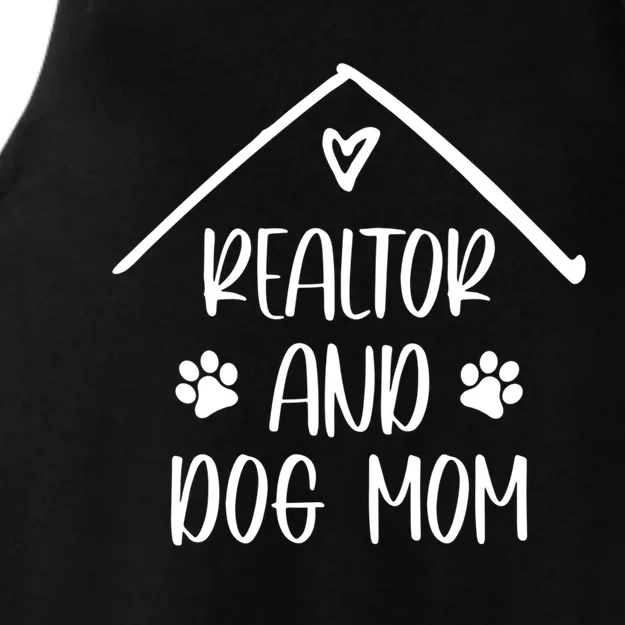 Realtor And Dog Mom Cute Real Estate Business Gift Ladies Tri-Blend Wicking Tank