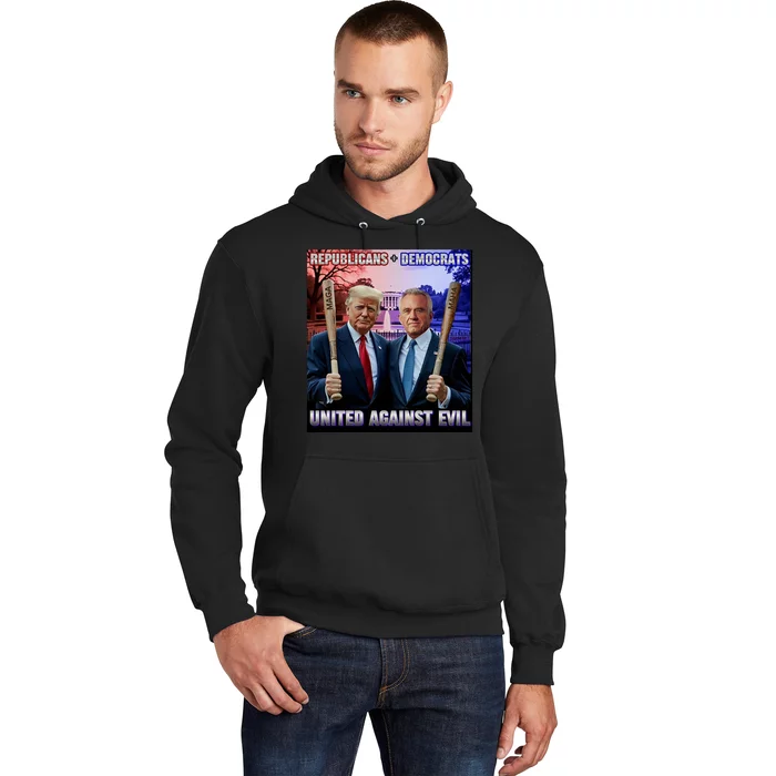 Republicans And Democrats United Against Evil Donald Trump Robert F Kennedy Hoodie