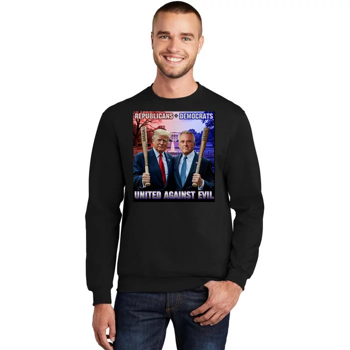 Republicans And Democrats United Against Evil Donald Trump Robert F Kennedy Sweatshirt