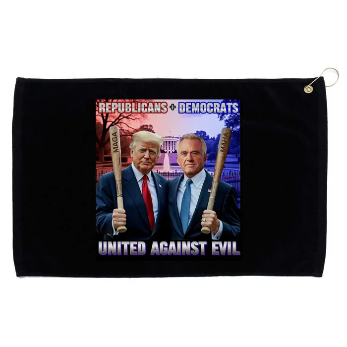 Republicans And Democrats United Against Evil Donald Trump Robert F Kennedy Grommeted Golf Towel