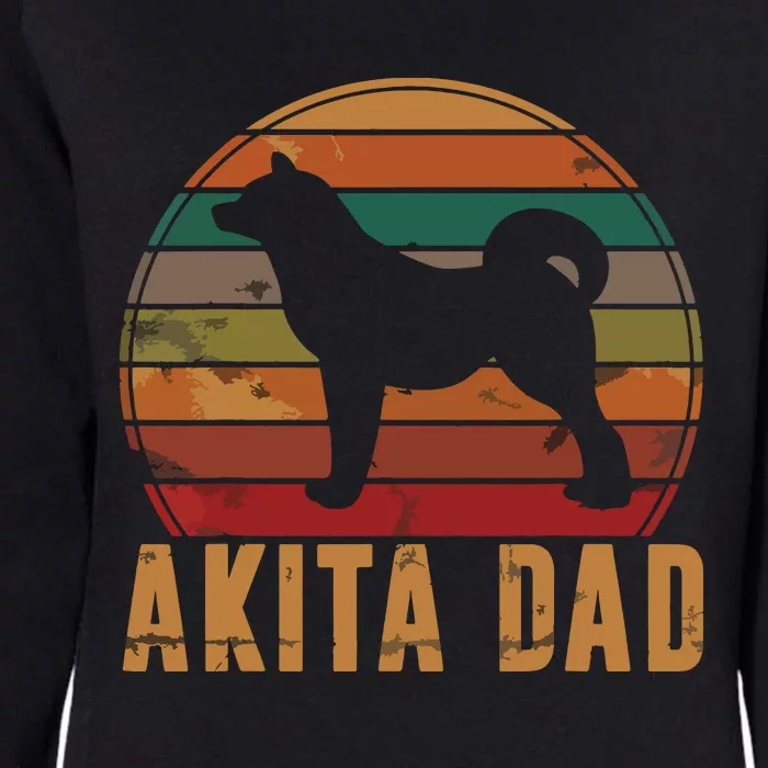 Retro Akita Dad Gift Akita Daddy Dog Owner Pet Father Womens California Wash Sweatshirt