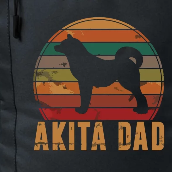 Retro Akita Dad Gift Akita Daddy Dog Owner Pet Father Daily Commute Backpack