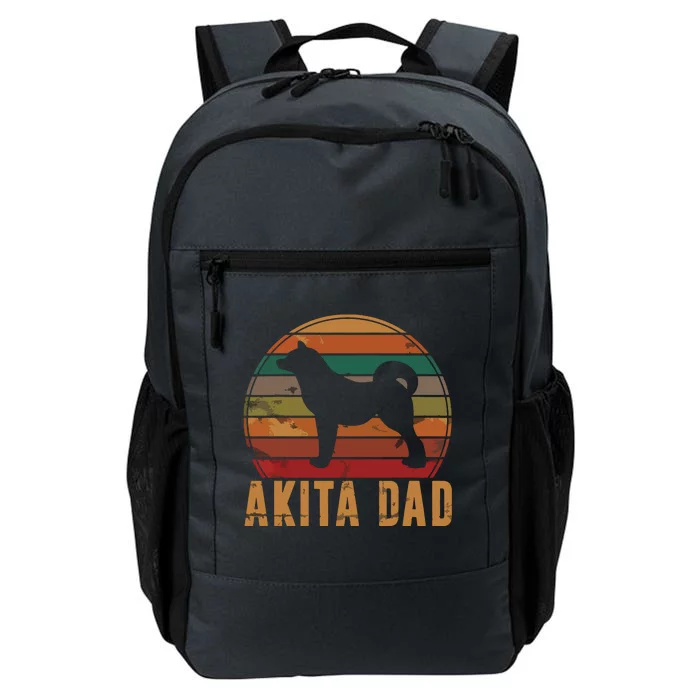 Retro Akita Dad Gift Akita Daddy Dog Owner Pet Father Daily Commute Backpack